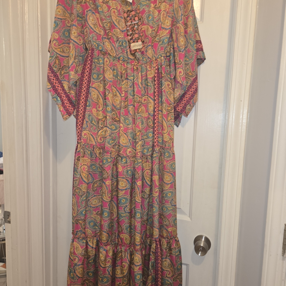 Paisley Print Maxi Dress